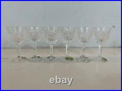 Vintage Waterford Clear Glass Set of 6 Small Liqueur Cocktail/Cordial Glasses