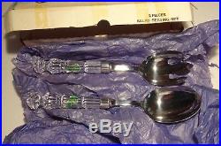 Vintage Waterford Crystal 2 Piece Salad Serving Set Made In Ireland In Box