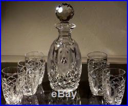Vintage Waterford Crystal 7 Piece Decanter Set Decanter & 6 Tumblers Ireland