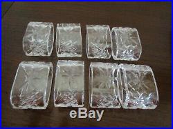 Vintage Waterford Crystal Alana Oval Napkin Rings Set of 8 Excellent