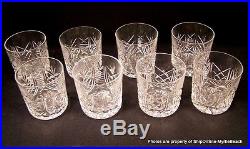 Vintage Waterford Crystal Clare Old Fashion 3 3/8 glasses set of 8