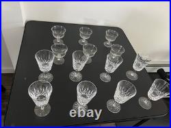 Vintage Waterford Crystal Claret Wine Glasses Set of 8 + 6 Extra Crystal Glasses