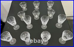 Vintage Waterford Crystal Claret Wine Glasses Set of 8 + 6 Extra Crystal Glasses