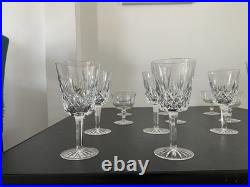Vintage Waterford Crystal Claret Wine Glasses Set of 8 + 6 Extra Crystal Glasses