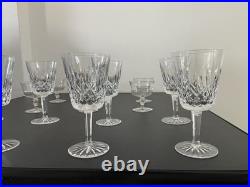 Vintage Waterford Crystal Claret Wine Glasses Set of 8 + 6 Extra Crystal Glasses