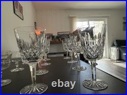 Vintage Waterford Crystal Claret Wine Glasses Set of 8 + 6 Extra Crystal Glasses