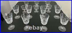 Vintage Waterford Crystal Claret Wine Glasses Set of 8 + 6 Extra Crystal Glasses