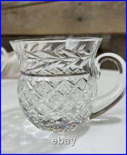 Vintage Waterford Crystal Glandore Punch Cup Mug Glass Made In Ireland Set 4