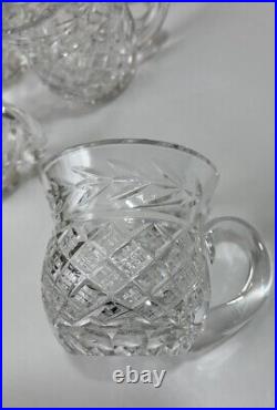 Vintage Waterford Crystal Glandore Punch Cup Mug Glass Made In Ireland Set 4