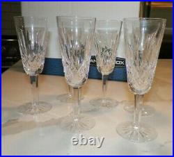 Vintage Waterford Crystal Lismore Champagne Flute Glasses Set Of Six (6) 7 1/4