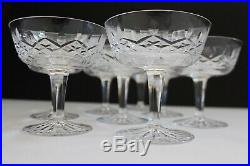 Vintage Waterford Crystal Lismore Coupe Champagne/Tall Sherbet Glasses -Set of 8