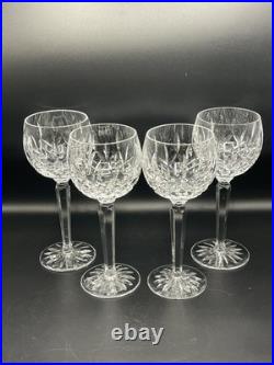 Vintage Waterford Crystal Lismore Hock Wine Glasses Set of 4