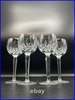 Vintage Waterford Crystal Lismore Hock Wine Glasses Set of 4