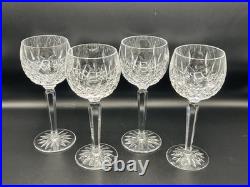 Vintage Waterford Crystal Lismore Hock Wine Glasses Set of 4 Vintage Waterford Crystal Lismore Hock Wine Glasses Set of 4