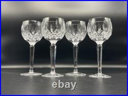 Vintage Waterford Crystal Lismore Hock Wine Glasses Set of 4