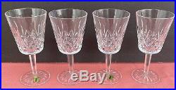 Vintage Waterford Crystal Lismore Water/Wine Glasses-6 7/8 H Set Of 4 NOS