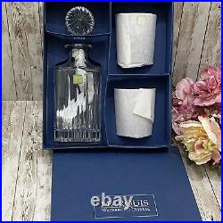 Vintage Waterford Crystal MARQUIS Whiskey Decanter Set with 2 Glasses Barcelona