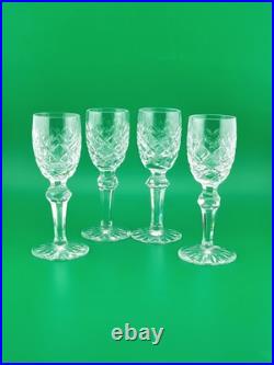 Vintage Waterford Crystal POWERSCOURT Set(s) 4 Cordial Glasses EXCELLENT Cond