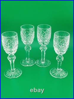 Vintage Waterford Crystal POWERSCOURT Set(s) 4 Cordial Glasses EXCELLENT Cond
