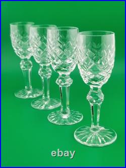 Vintage Waterford Crystal POWERSCOURT Set(s) 4 Cordial Glasses EXCELLENT Cond
