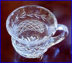 Vintage Waterford Crystal Punch Bowl Set & 13 Crystal Cups Mugs
