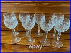 Vintage Waterford Crystal Set Of 8 Colleen 7 1/4 Wine Hock Goblets
