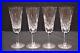 Vintage Waterford Cut Crystal LISMORE Champagne Flutes 7 3/8 Set 4 SIGNED