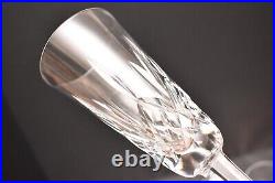 Vintage Waterford Cut Crystal LISMORE Champagne Flutes 7 3/8 Set 4 SIGNED