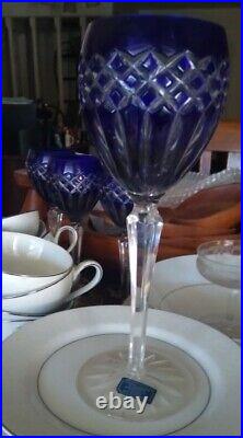 Vintage crystal blue glassware(set of 4)
