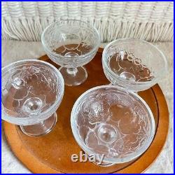 Vintage glassware Luminarc France 1970s set of 4