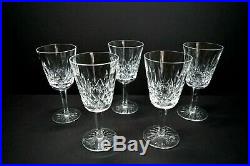 VintageOld Mark WATERFORD LISMORECrystal White Wine Glasses 5 1/2 Set of 5