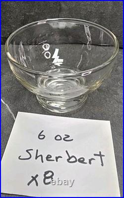 Vntg Federal Fancy 40 Crystal Glassware Set (- 1 Juice Glass) Pre-1971 FEGFAF