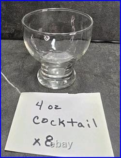 Vntg Federal Fancy 40 Crystal Glassware Set (- 1 Juice Glass) Pre-1971 FEGFAF