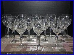 Vtg 12 Piece 7 5/8 Gorham Full Lead Crystal Water Wine Goblets Set Lady Anne