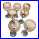 Vtg Colony Brigitte Iridescent Water Goblets Bohemia Czech TwoTone 8 1/4 Set 7