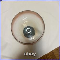 Vtg Colony Brigitte Iridescent Water Goblets Bohemia Czech TwoTone 8 1/4 Set 7