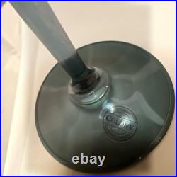 Vtg Colony Brigitte Iridescent Water Goblets Bohemia Czech TwoTone 8 1/4 Set 7