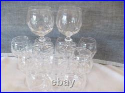 Vtg Edinburgh Scotland Crystal Glasses Set 11 Cordial Liquor Thumbprint Star 3.5