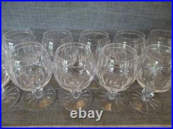 Vtg Edinburgh Scotland Crystal Glasses Set 11 Cordial Liquor Thumbprint Star 3.5