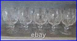 Vtg Edinburgh Scotland Crystal Glasses Set 11 Cordial Liquor Thumbprint Star 3.5