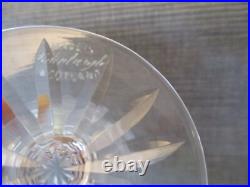 Vtg Edinburgh Scotland Crystal Glasses Set 11 Cordial Liquor Thumbprint Star 3.5