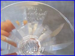 Vtg Edinburgh Scotland Crystal Glasses Set 11 Cordial Liquor Thumbprint Star 3.5