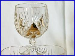Vtg Nachtmann Palais Gold Trim Cut Crystal Water Goblets Glasses Set of 6