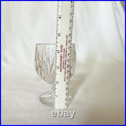 Vtg Nachtmann Palais Gold Trim Cut Crystal Water Goblets Glasses Set of 6