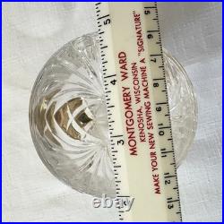 Vtg Nachtmann Palais Gold Trim Cut Crystal Water Goblets Glasses Set of 6