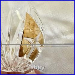 Vtg Nachtmann Palais Gold Trim Cut Crystal Water Goblets Glasses Set of 6