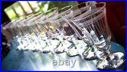 Vtg Set 8 MORGANTOWN NEEDLE ETCHED Wine Glasses OPTIC/VERTICAL STRIPES c1910 Vtg Set 8 MORGANTOWN NEEDLE ETCHED Wine Glasses OPTIC/VERTICAL STRIPES c1910