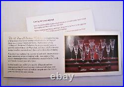 WATERFORD 12 Days of Christmas CRYSTAL CHAMPAGNE FLUTE FULL SET 12 in BOXES