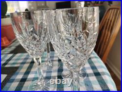 WATERFORD ARAGLIN CRYSTAL SET OF 4 WINE GLASSES 7 1/8 Excellent Used Condition