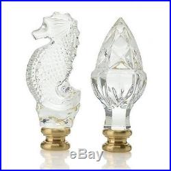 WATERFORD Acorn and Seahorse Finial Finials set of 2 New In Box #40032254